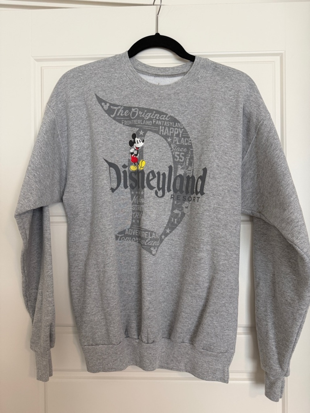 Disney Gray Crewneck Sweatshirt with Mickey Graphic